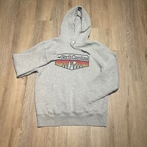 State of Mine North Carolina Graphic Hoodie‎ Pullover Sweatshirt Mens Size M EUC